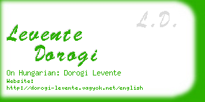 levente dorogi business card